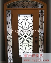 Wrought iron entrance doors