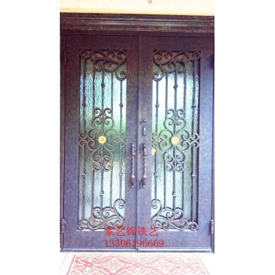 Wrought iron entrance doors