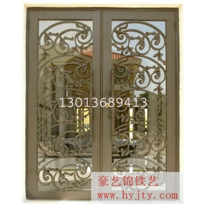 Wrought iron entrance doors
