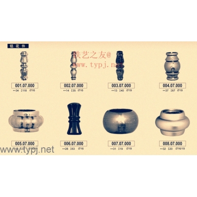 Wrought iron perforated parts