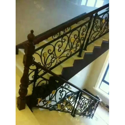 Iron art stair handrails